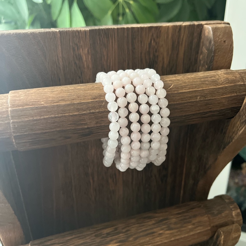 Lavender rose quartz bracelet